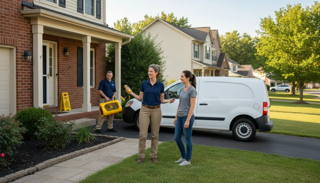 Residential water damage restoration in Hillsboro, IL